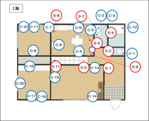 お客様宅の「間取り図」を作成します。